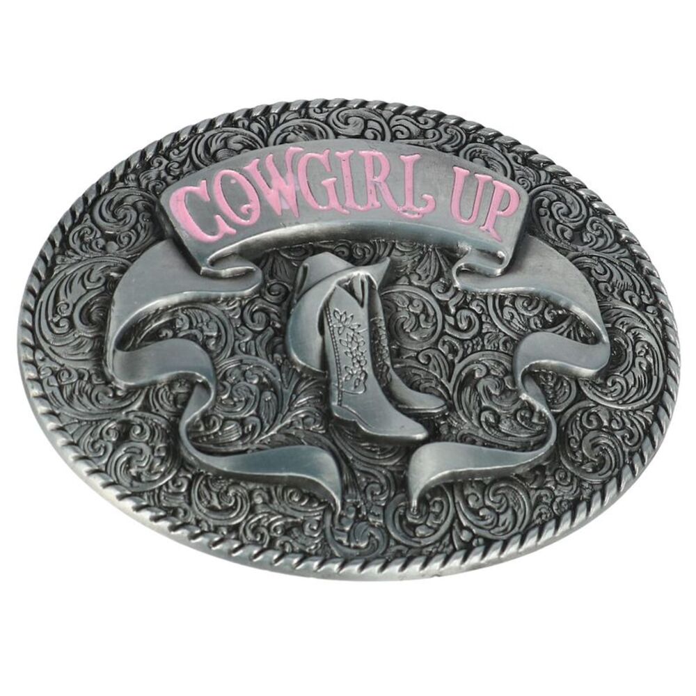 CTM Cowgirl Up Belt Buckle with Boots
